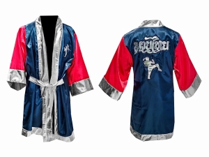 Custom Muay Thai Robe / Fight Robe : Navy/Fighter